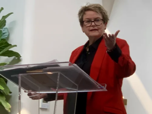 Mary Madeiras speaking photo